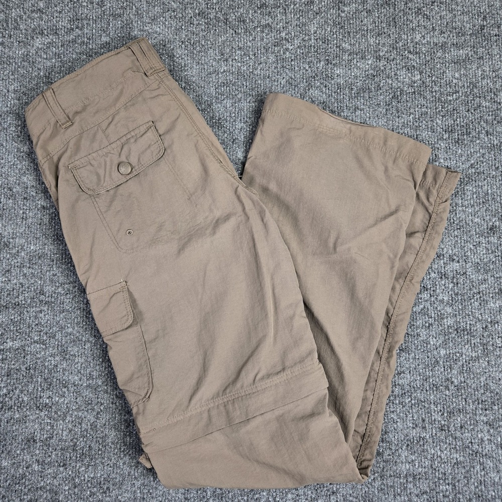 REI Convertible Hiking Pants Girls M 10-12 Sahara Brown Zip Off Cargo Outdoor